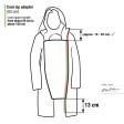 The adapter for coats (here: K1L) displaces Kumja 13cm upwards